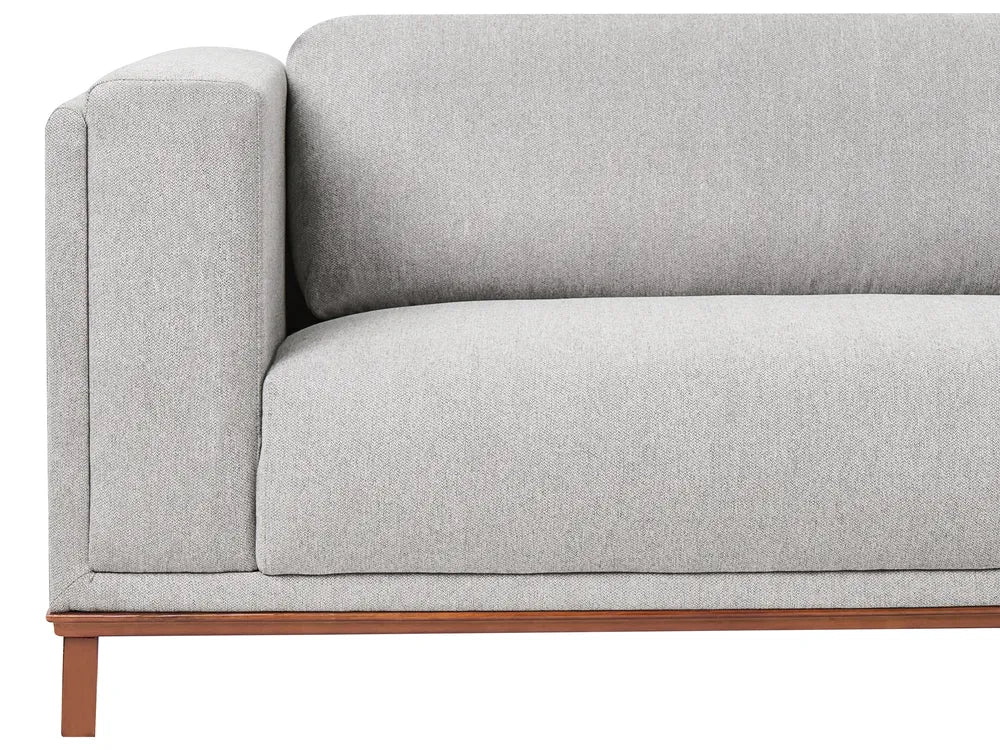 Corner Sofa 4 Seater Fabric Grey Left Hand Josanna