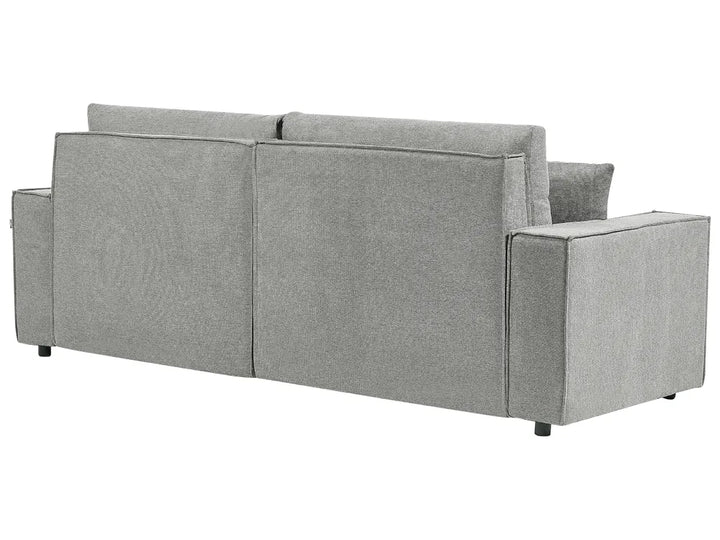 Corner Sofa Bed 3 Seater Fabric Grey with Storage Left Hand Fairbairn