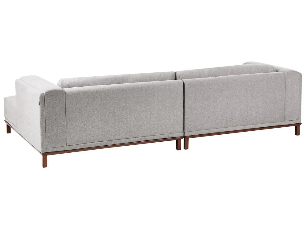 Corner Sofa 4 Seater Fabric Grey Left Hand Josanna