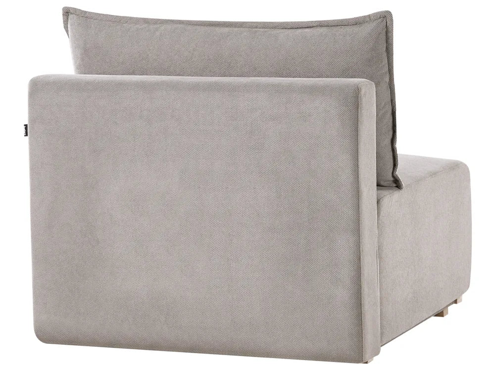 Modular Corner Sofa Fabric Grey Left Hand Averni