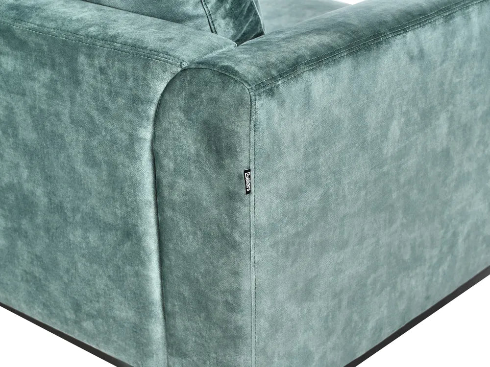 Corner Sofa 4 Seater Velvet Teal Left Hand Thremo