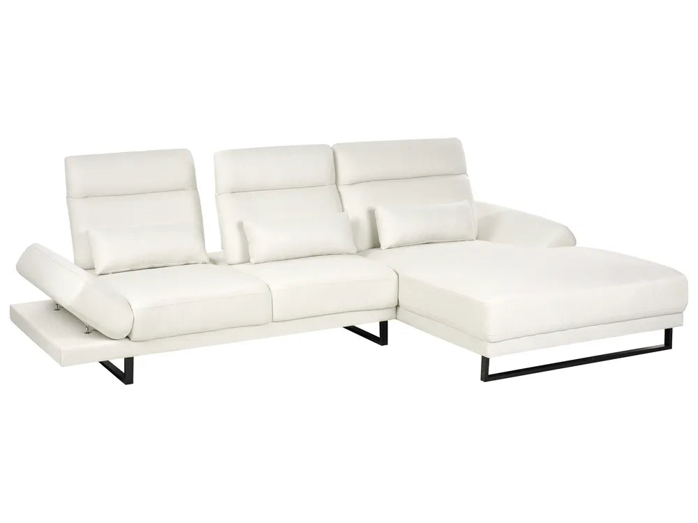 Corner Sofa 4 Seater Fabric Off-White Left Hand Ninja