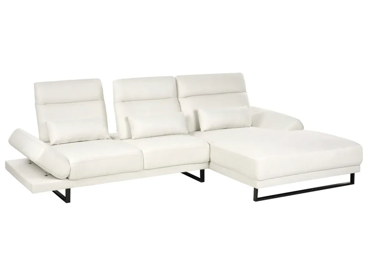 Corner Sofa 4 Seater Fabric Off-White Left Hand Ninja