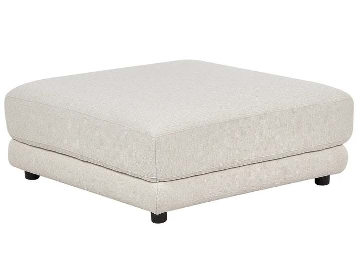 Sofa 3 Seater Fabric Off-White with Ottoman Macalla