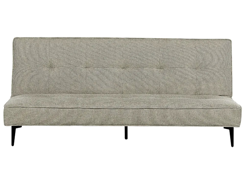 Modern light green sofa bed with decorative stitching