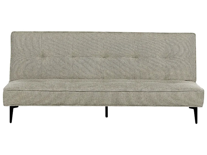 Modern light green sofa bed with decorative stitching
