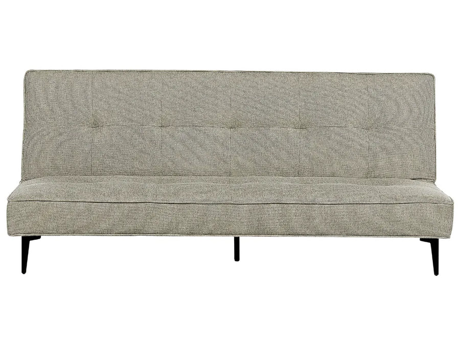 Modern light green sofa bed with decorative stitching