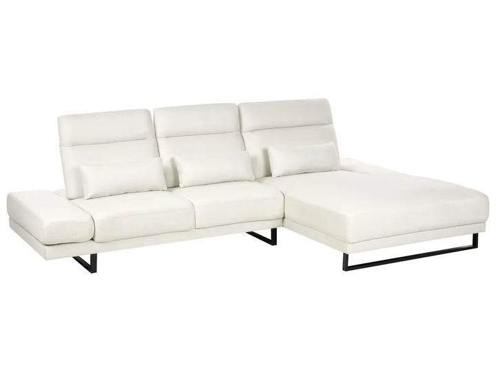Corner Sofa 4 Seater Fabric Off-White Left Hand Ninja