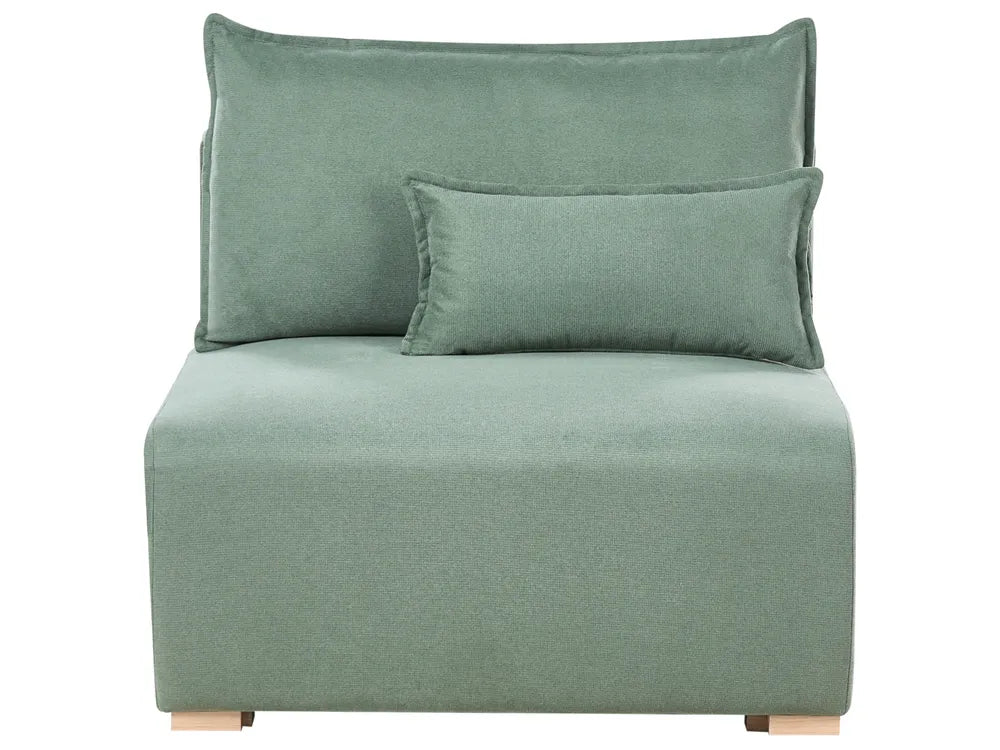 Modular Corner Sofa Fabric Light Green Left Hand Averni