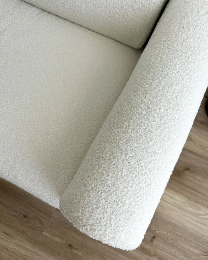 Sofa 3 Seater Boucle White Annora