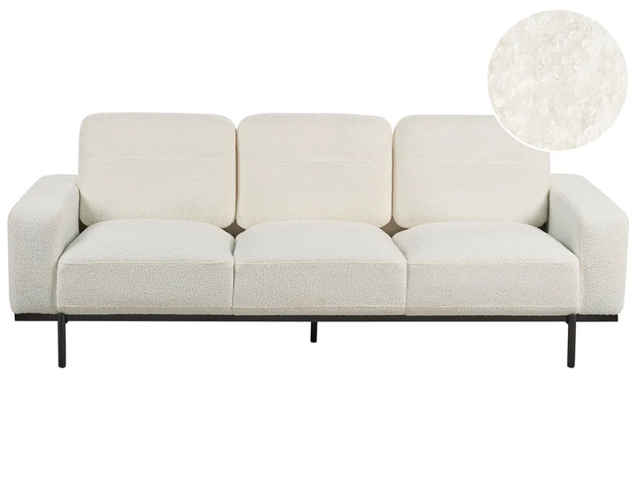 Sofa 3 Seater Boucle Off-White Jarrow