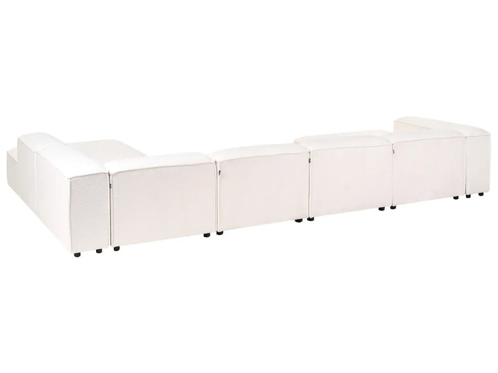 Modular Corner Sofa 5 Seater Boucle Off-White Left Hand Oakham