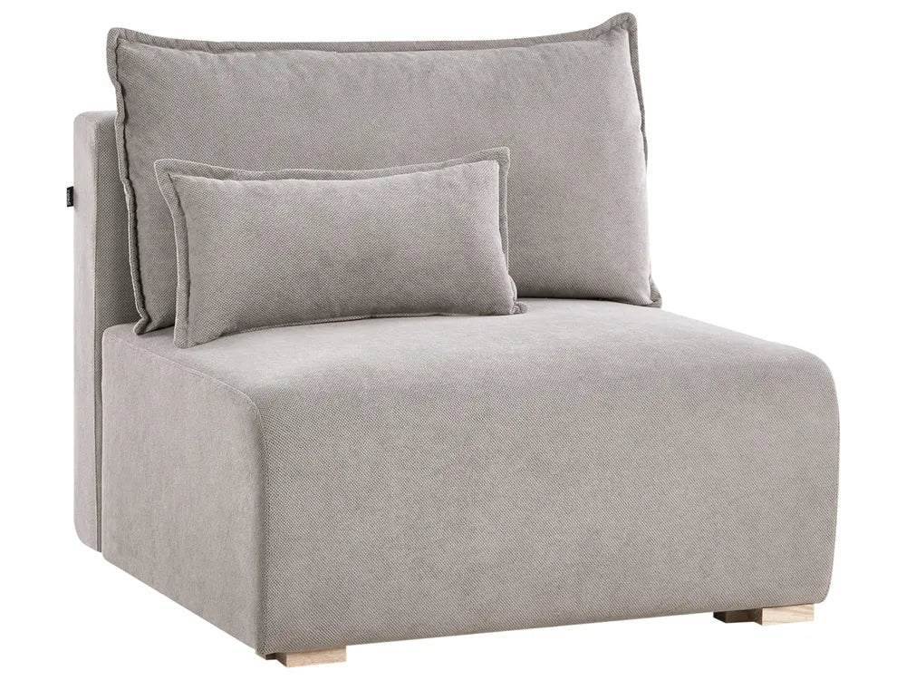 Modular Corner Sofa Fabric Grey Left Hand Averni