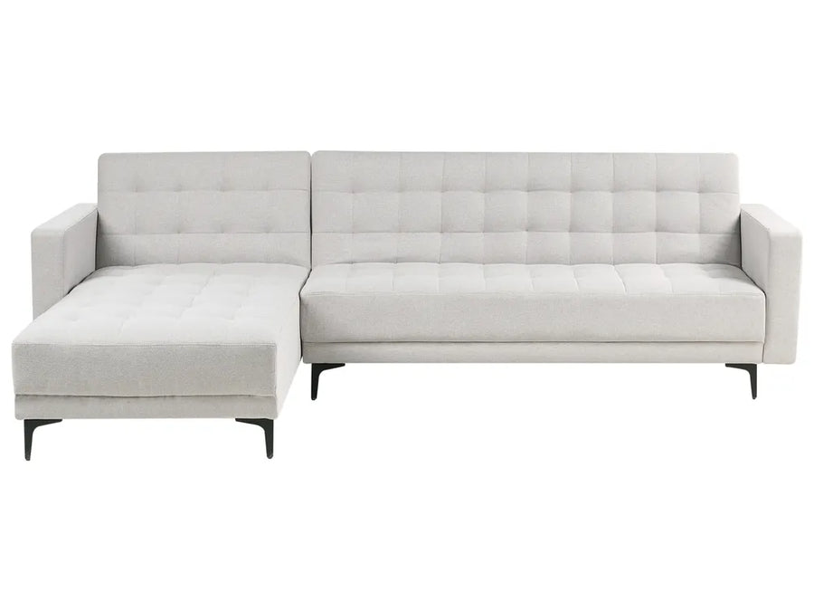 Gray sectional sofa on a white background