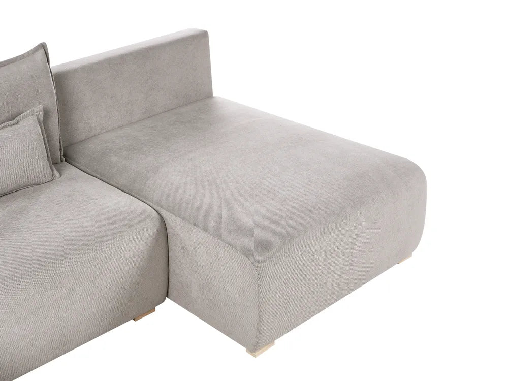 Modular Corner Sofa Fabric Grey Left Hand Averni