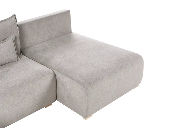 Modular Corner Sofa Fabric Grey Left Hand Averni