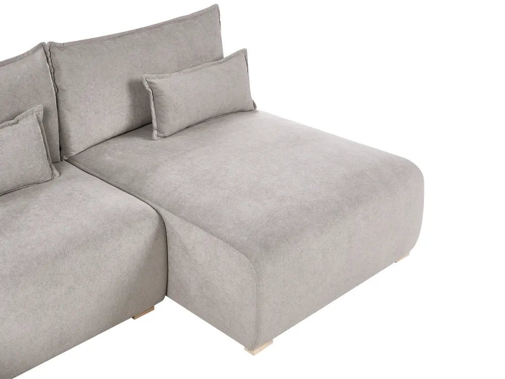 Modular Corner Sofa Fabric Grey Left Hand Averni