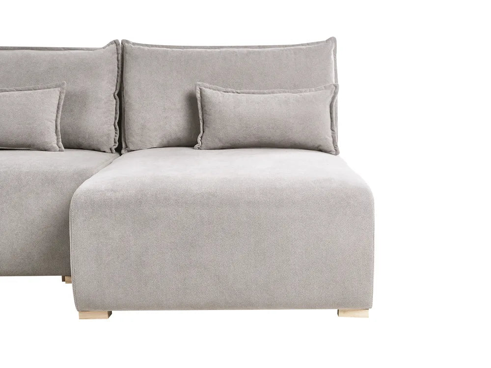 Modular Corner Sofa Fabric Grey Left Hand Averni