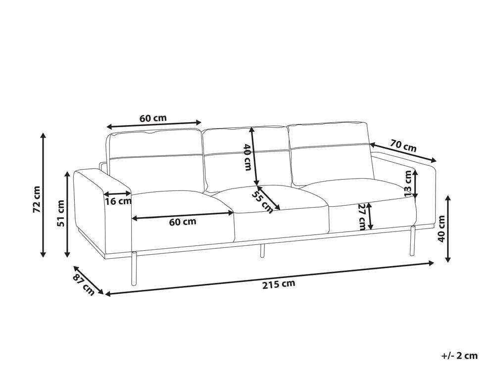 Sofa 3 Seater Boucle Off-White Jarrow