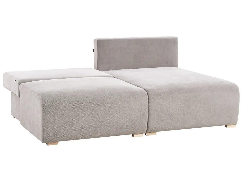 Modular Corner Sofa Fabric Grey Left Hand Averni