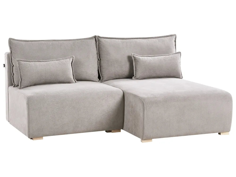 Modular Corner Sofa Fabric Grey Left Hand Averni
