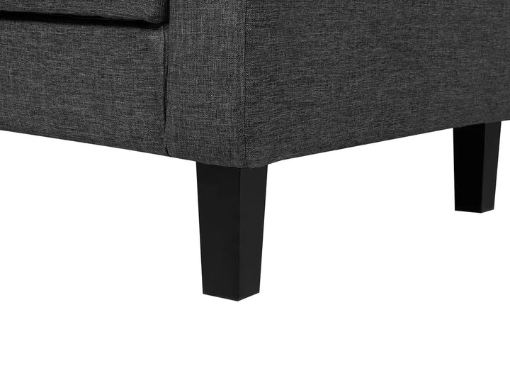 Sofa Bed 3 Seater Fabric Dark Grey Viradis