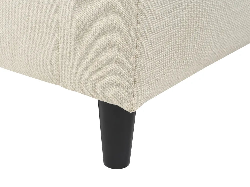 Corner Sofa 3 Seater Fabric Light Beige Right Hand Idou