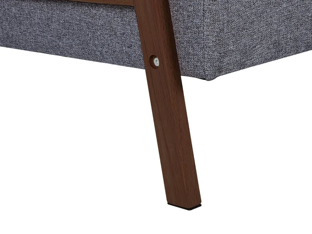 Sofa Bed 3 Seater Fabric Grey Dulvert