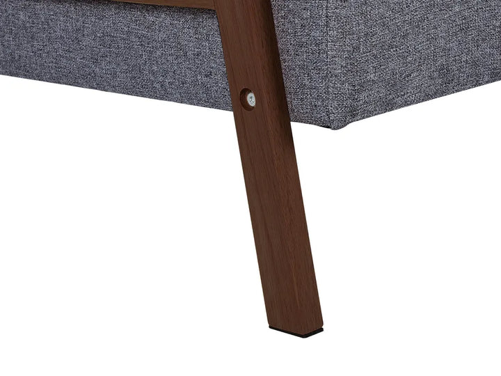 Sofa Bed 3 Seater Fabric Grey Dulvert