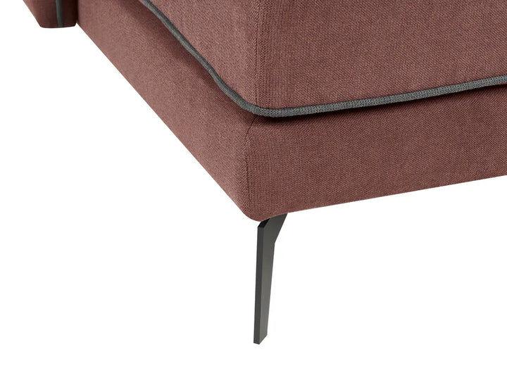 Corner Sofa 3 Seater Fabric Burgundy Left Hand Bodhild