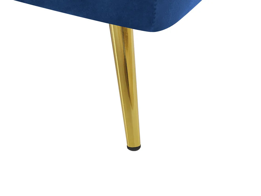 Sofa Bed 3 Seater Velvet Navy Blue Calkins