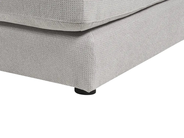 Corner Sofa 4 Seater Fabric Light Grey Left Hand Vardie