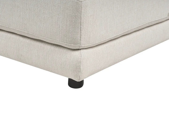 Sofa 3 Seater Fabric Off-White with Ottoman Macalla
