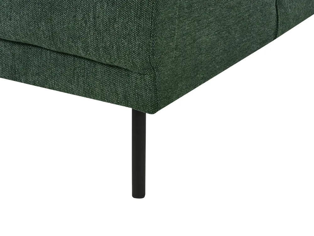 Corner Sofa 4 Seater Fabric Dark Green Left Hand Shayle
