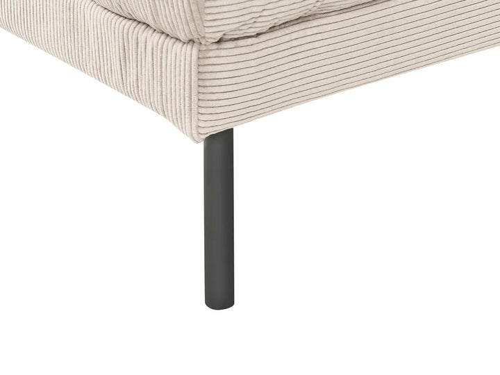Corner Sofa 4 Seater Corduroy Beige Left Hand Shayle