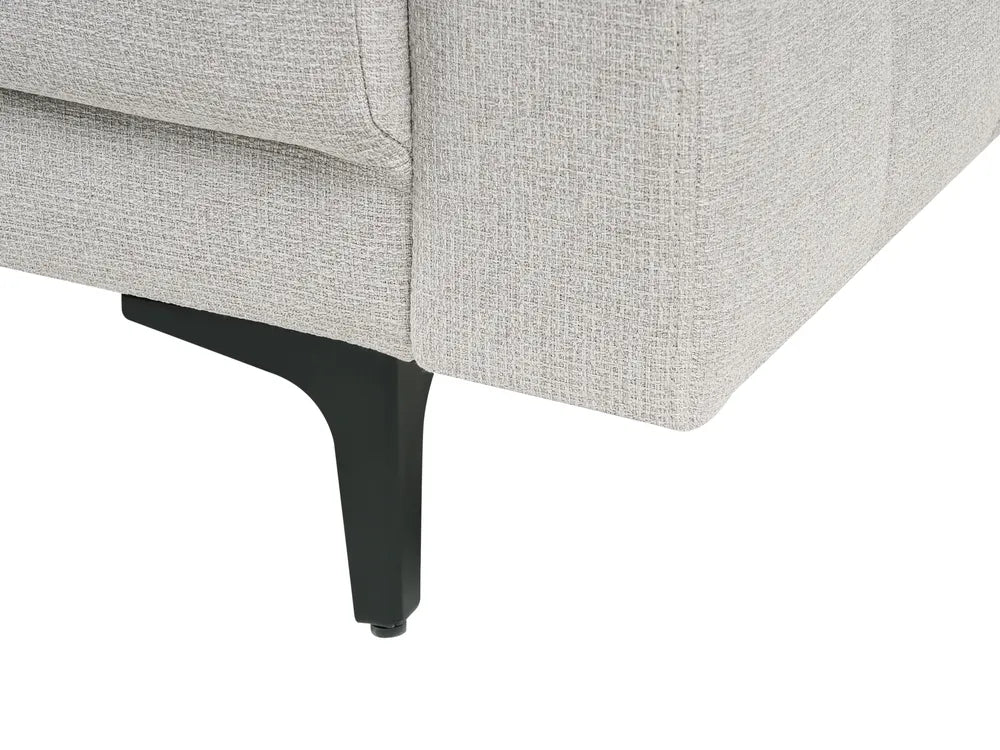 Modular Corner Sofa Bed 4 Seater Fabric Light Grey Right Hand Denby