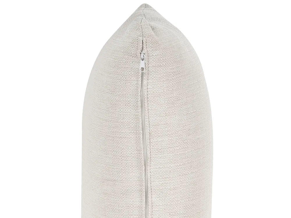 Sofa 3 Seater Fabric Off-White with Ottoman Macalla