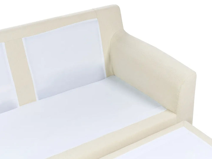 Corner Sofa 3 Seater Fabric Light Beige Right Hand Idou