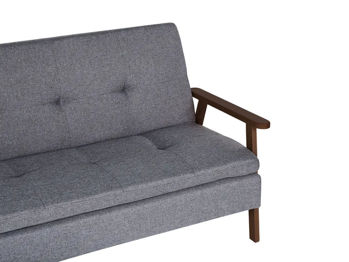 Sofa Bed 3 Seater Fabric Grey Dulvert