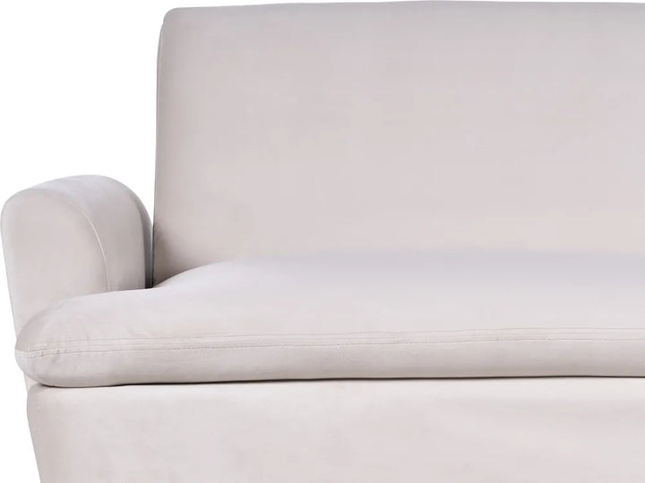Sofa Bed 3 Seater Velvet Light Beige Calkins
