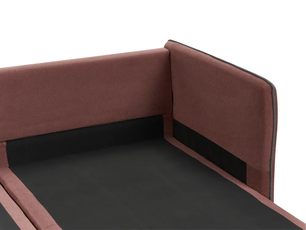 Corner Sofa 3 Seater Fabric Burgundy Left Hand Bodhild