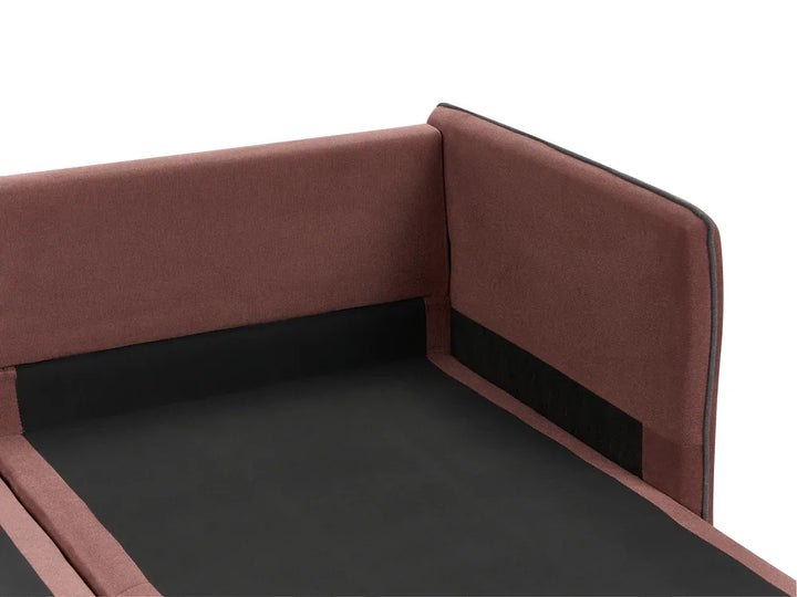 Corner Sofa 3 Seater Fabric Burgundy Left Hand Bodhild