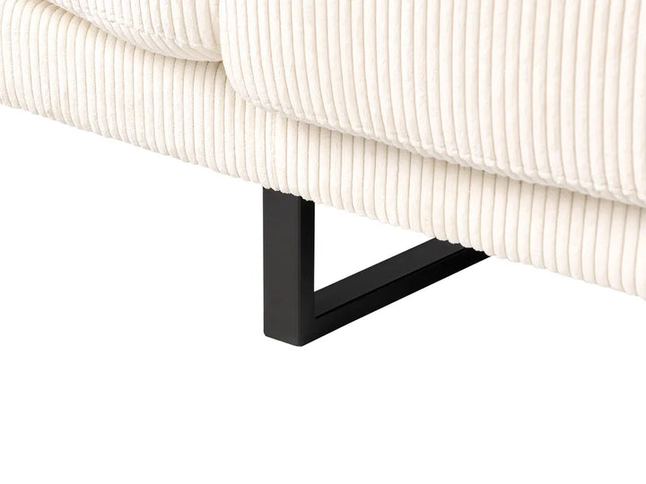 Corner Sofa 4 Seater Corduroy Beige Left Hand Ninja