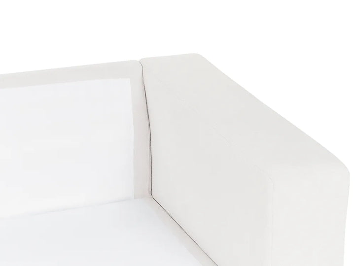 Corner Sofa 4 Seater Fabric Off-White Left Hand Vardie