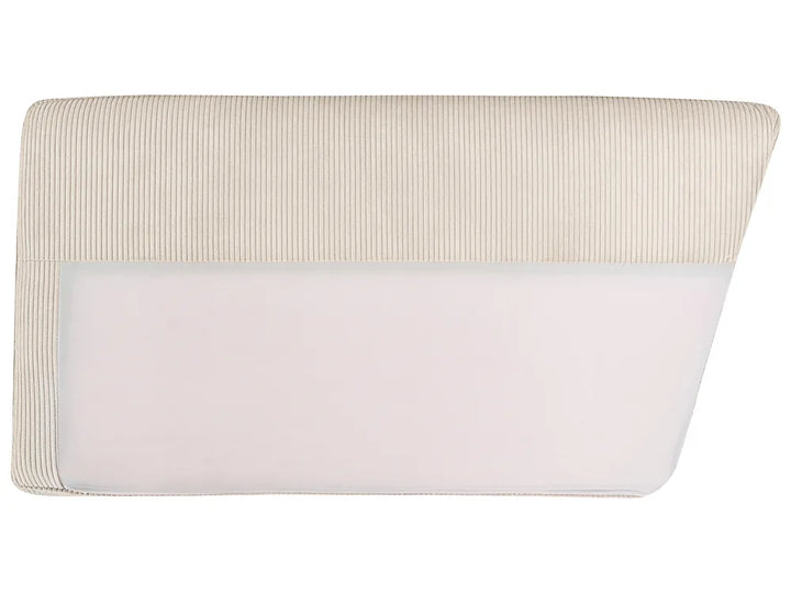 Corner Sofa 4 Seater Corduroy Beige Left Hand Shayle