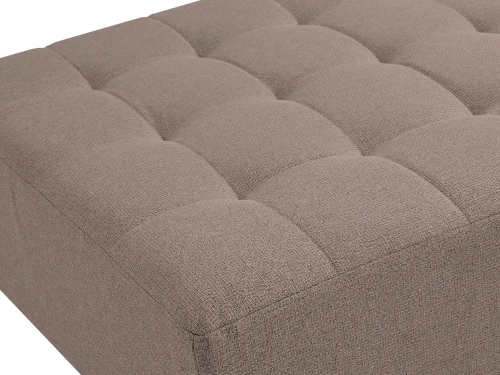 Modular Corner Sofa Bed 4 Seater Fabric Taupe with Ottoman Right Hand Denby