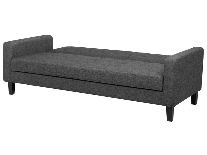 Sofa Bed 3 Seater Fabric Dark Grey Viradis