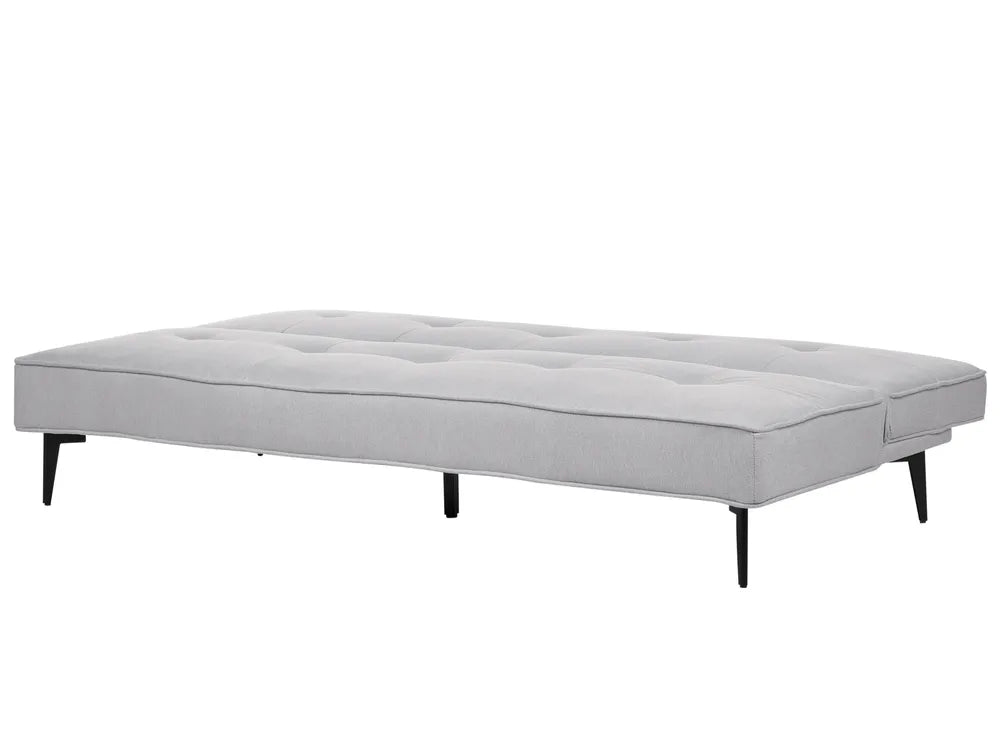 Sofa Bed 3 Seater Fabric Light Grey Atiye
