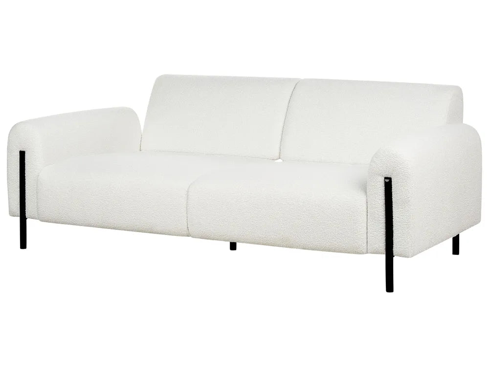 Sofa 3 Seater Boucle White Annora