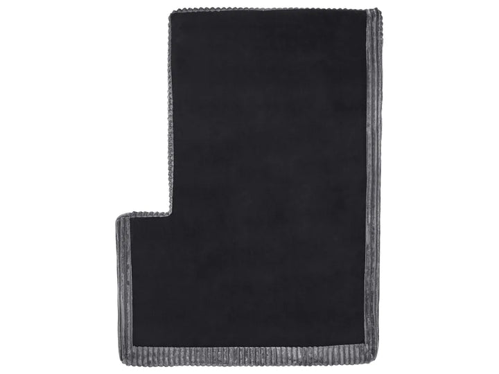 Corner Sofa 4 Seater Corduroy Dark Grey Left Hand Vardie